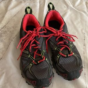 New Balance Black Neon Acteva Lite XLT footbed Running Sneakers sz 8